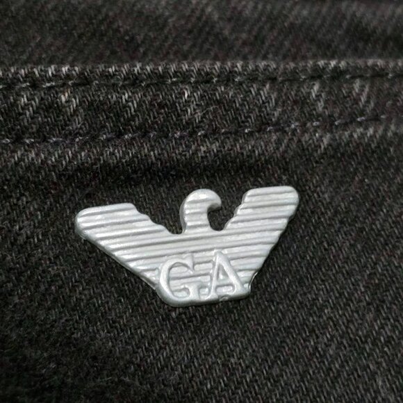 Vintage Armani Jeans 6 Womens 80s / 90s Straight High Rise Black Denim Usa 29x34 - Picture 13 of 16